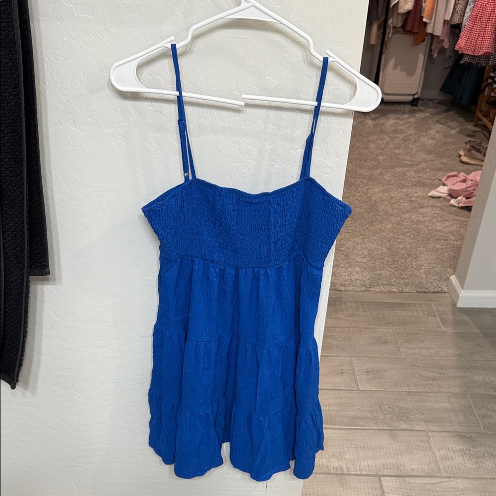 Shein Blue Smocked Sundress size small
